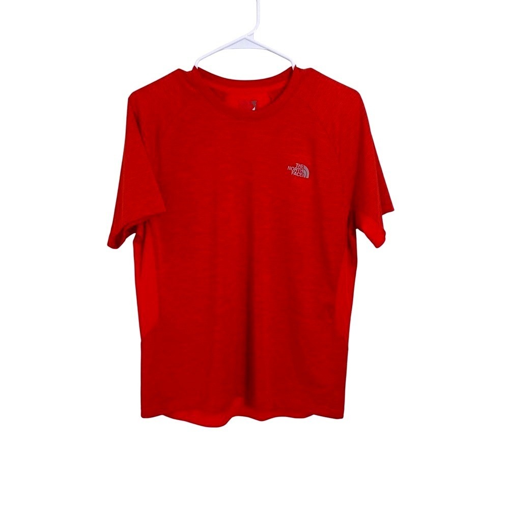 The North‎ Face Mens Medium Burnt Orange Short Sleeve FlashDry Athletic T-Shirt